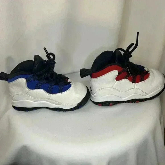 Nike Air Jordan 10 X MID Retro GS Olympians Size 6C Red White Blue Sneakers Shoe - Picture 7 of 14
